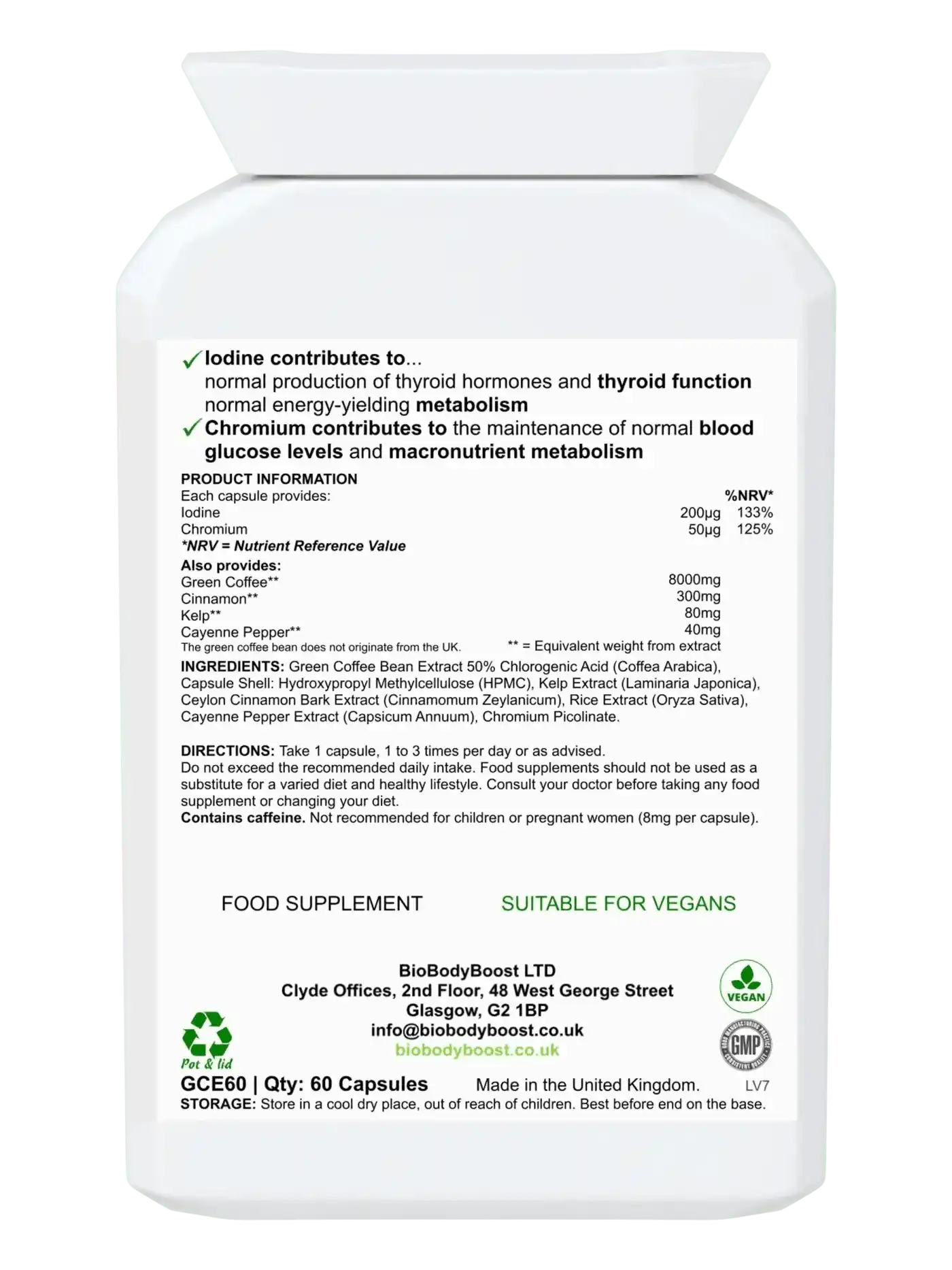 CGA Slender - Green Coffee 8000 CGA